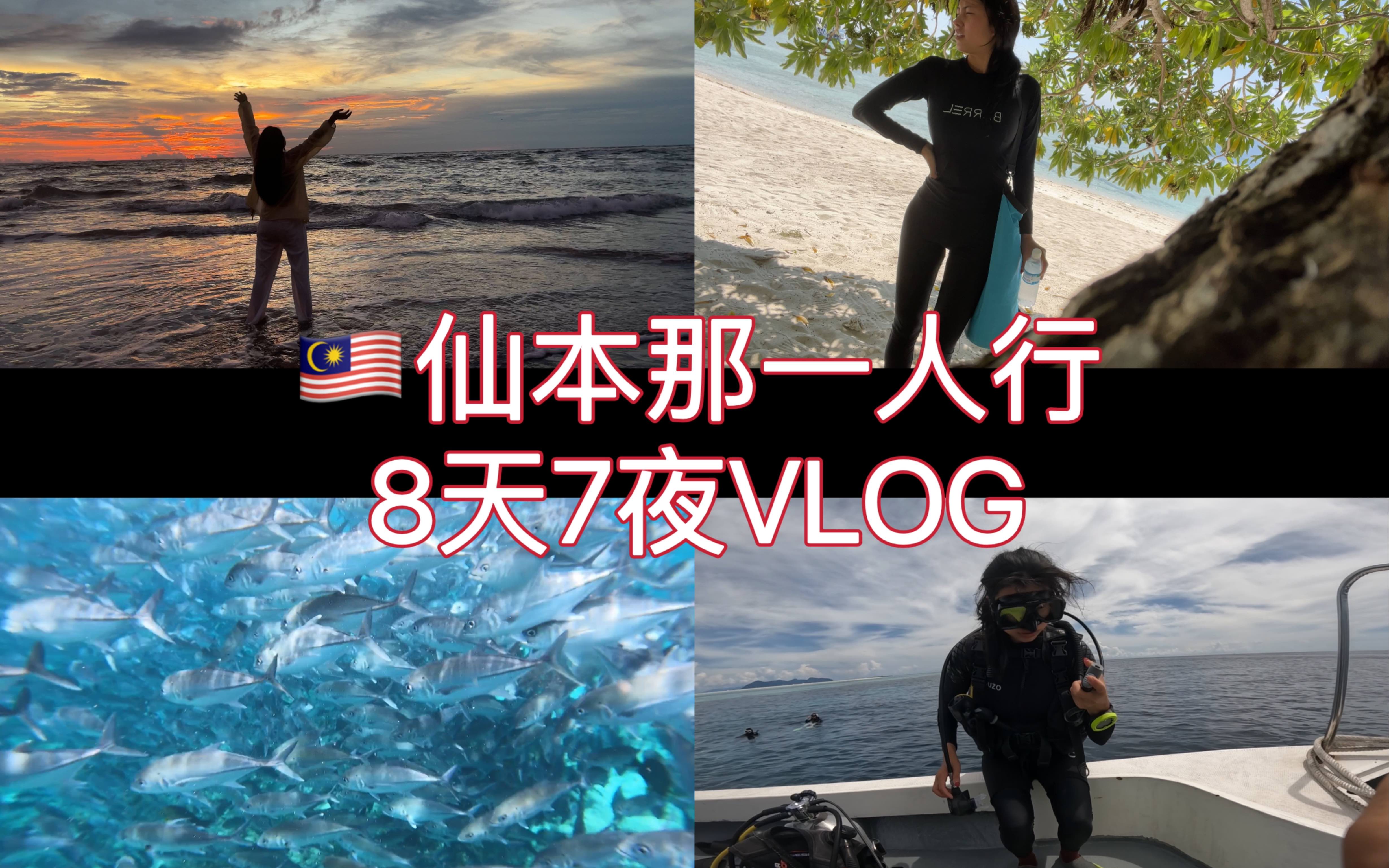 [图]马来西亚I仙本那8天7夜VLOG｜海岛生活l码头买海鲜砍价I考潜水证ow+aow｜马布岛遇杰克风暴I亚庇最美落日l寻找萤火虫森林