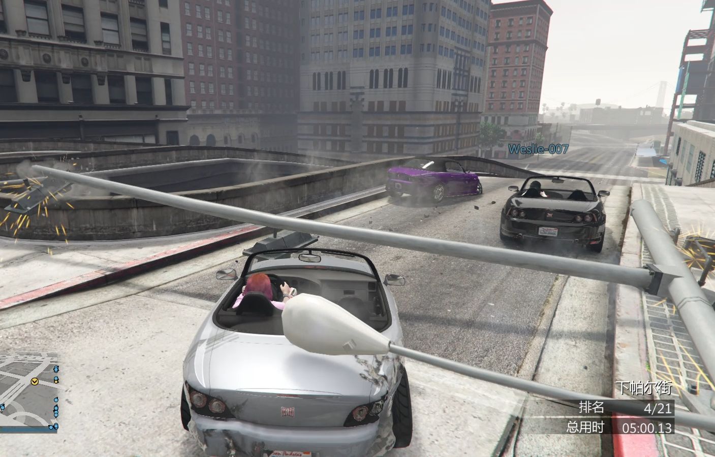 【gta5跑图】没改装的车跑的好稳当 就是车撞的不成样子了