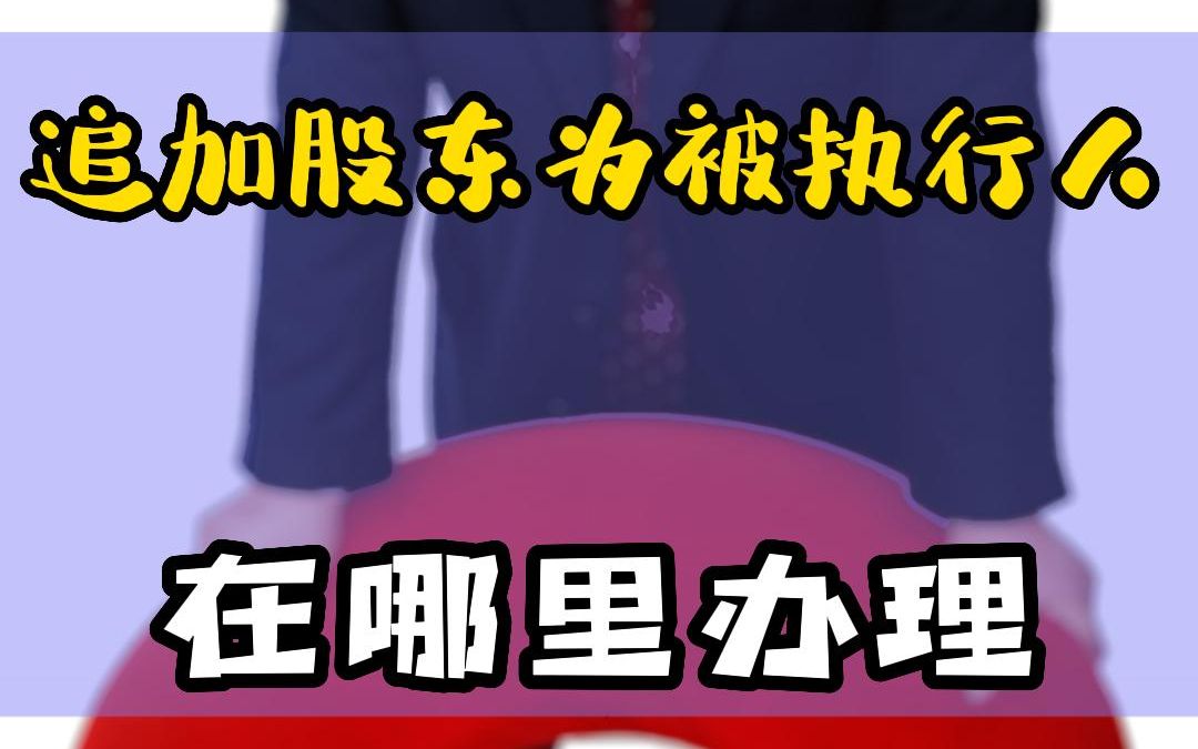 追加股东为被执行人在哪里办理?哔哩哔哩bilibili