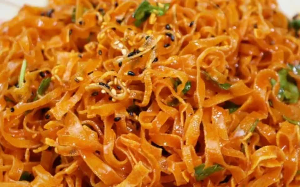 韩式辣酱拌干豆腐丝 简单快手的下饭菜_哔哩哔哩_bilibili