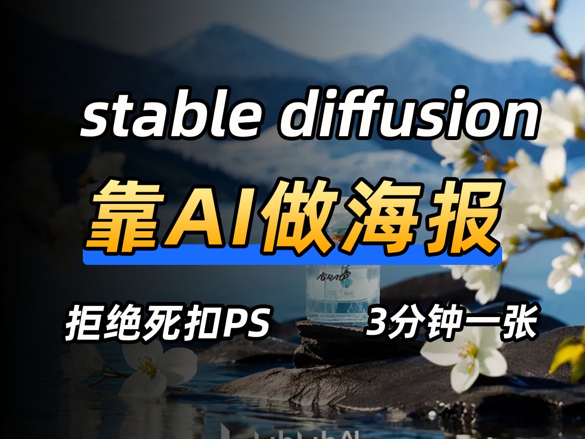 【stable diffusion海报教程】3分钟学会制作AI创意海报、拒绝死扣PS,剑指midjourney!AI海报,海报设计,SD教程,AI绘画哔哩哔哩bilibili