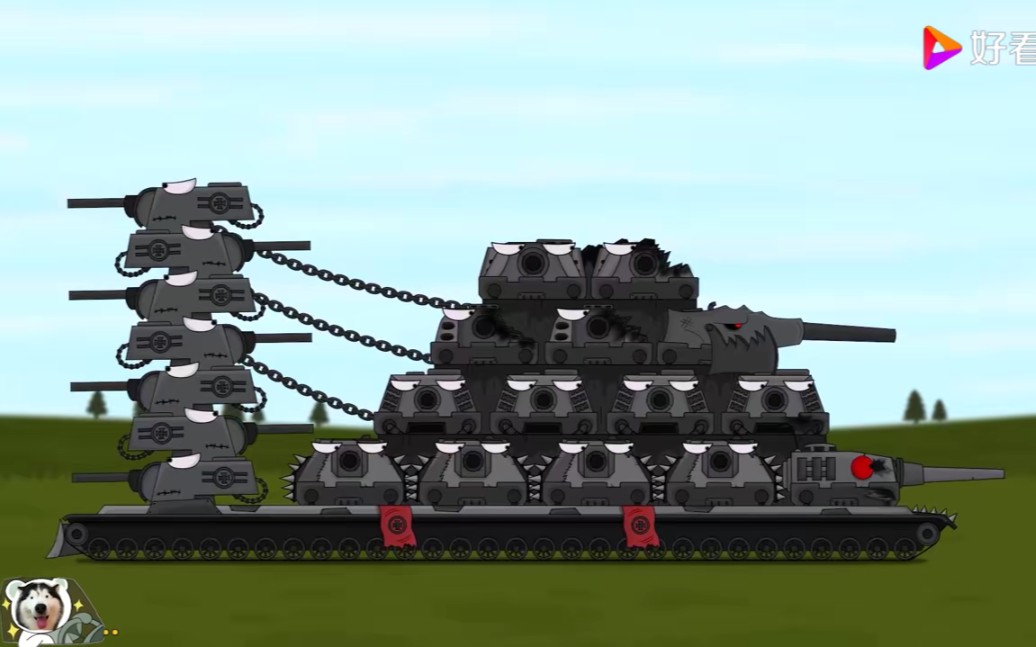 坦克世界动画:遭到围堵的德系仿制坦克kv54!