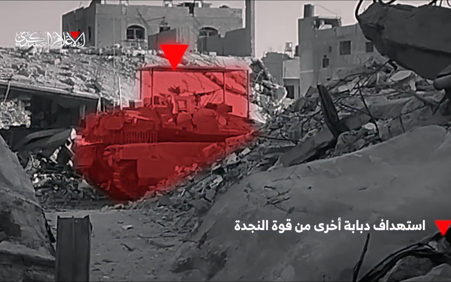 加沙卡萨姆旅近距离伏击以军多辆梅卡瓦4m坦克并与以军步兵交火