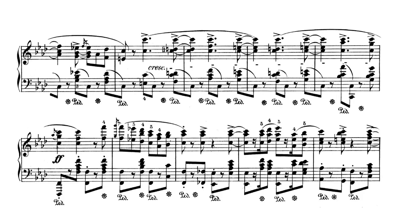 【肖邦/曲谱同步】降a大调第三叙事曲 op.47