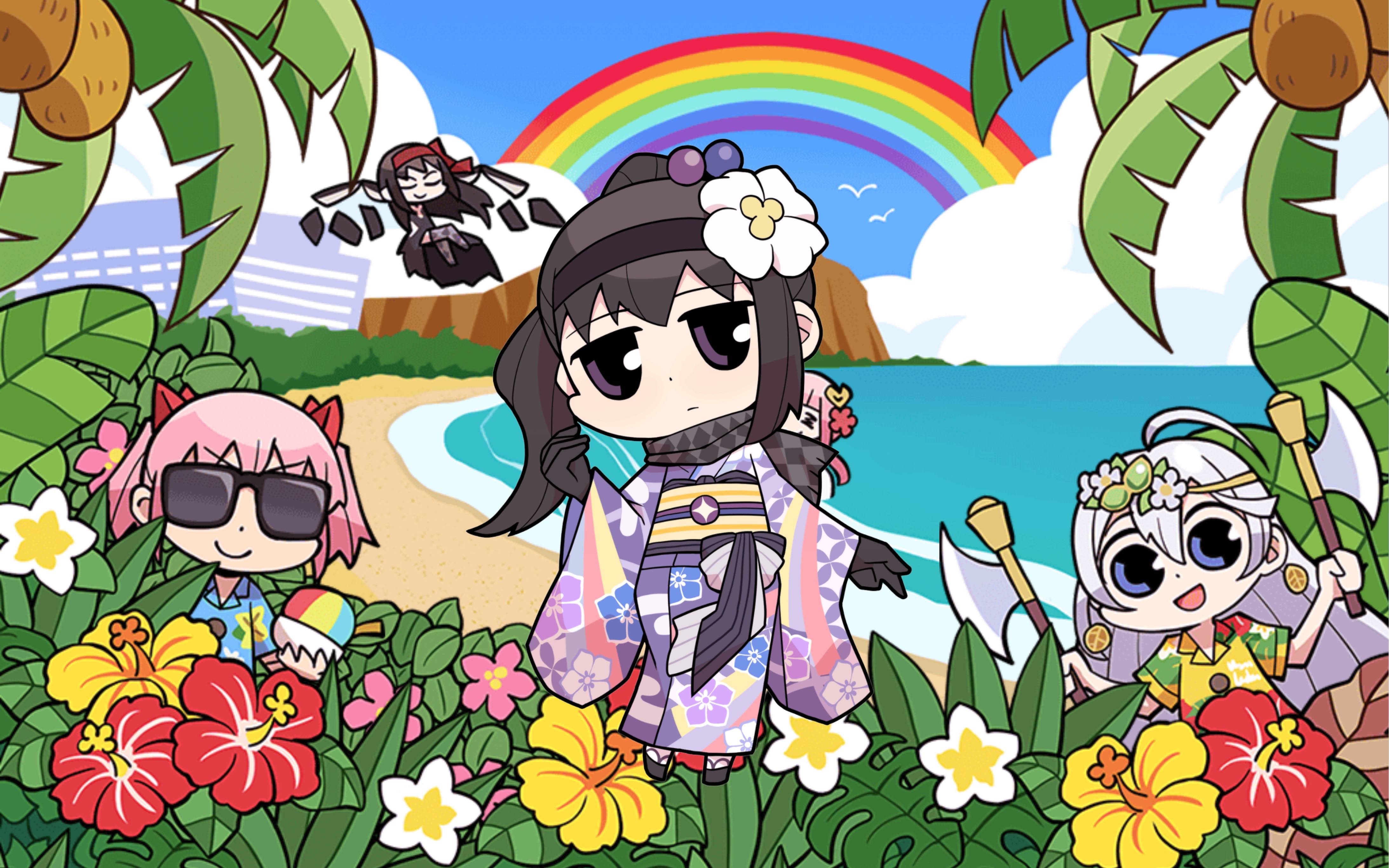 【魔法纪录】神滨mvd环彩羽的事件薄 ex挑战关卡 battle3