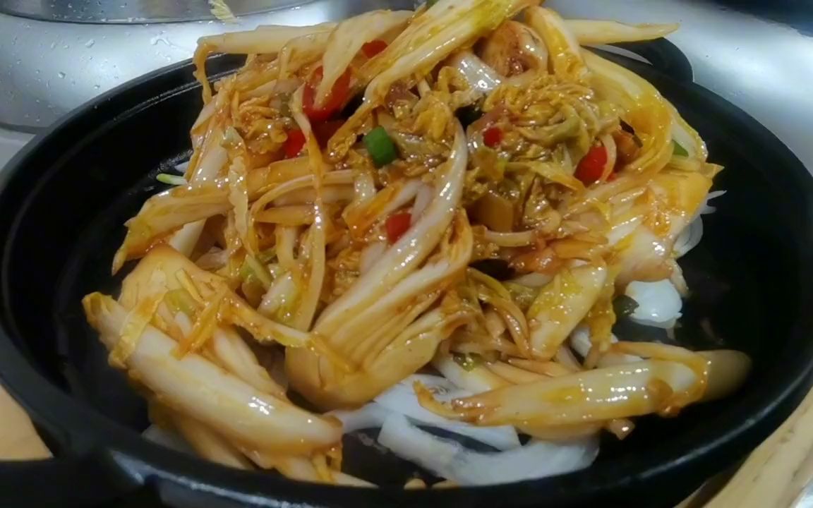 家常菜"铁板娃娃菜"怎么做好吃,大厨来教你,一分钟学会一道菜