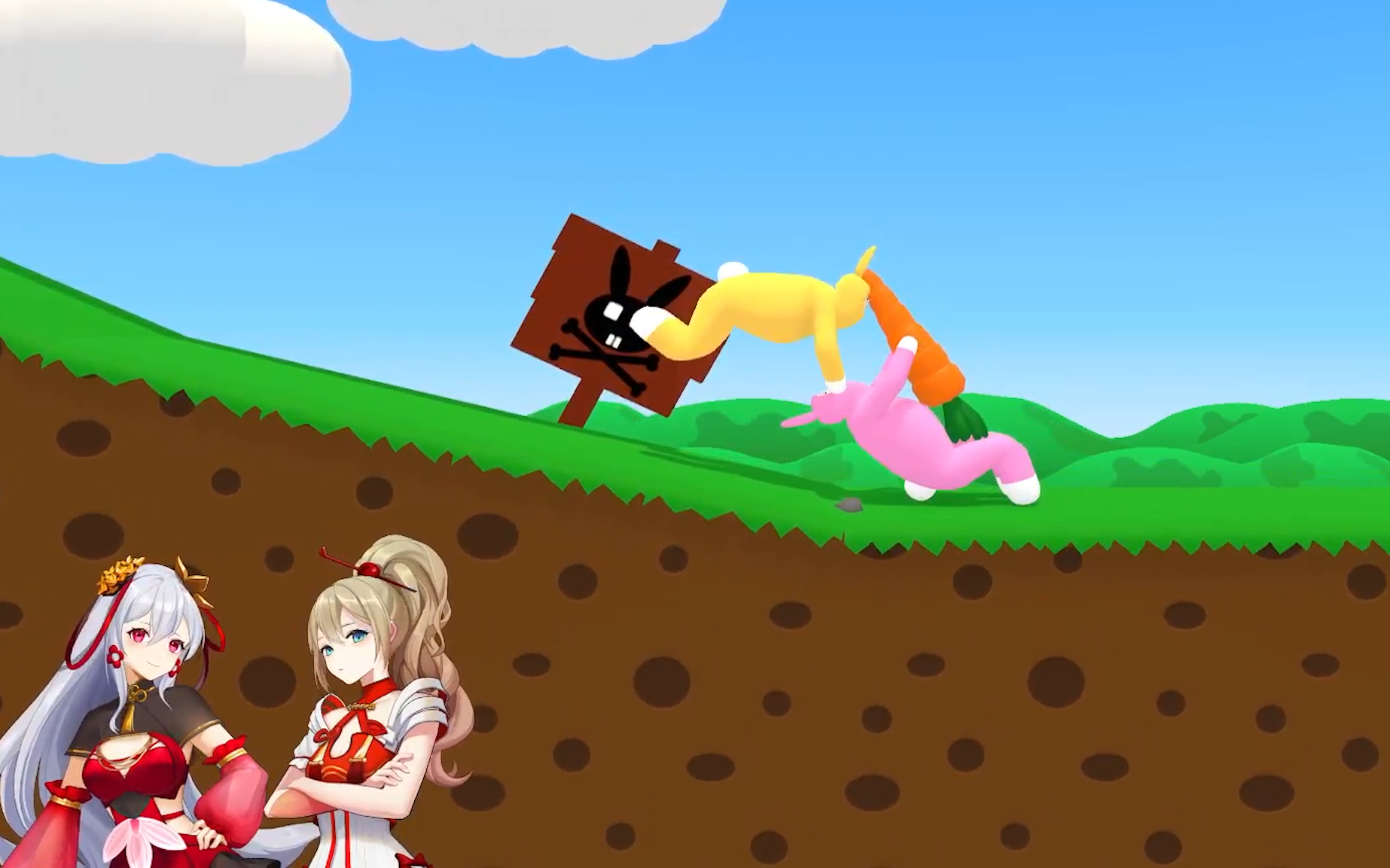 【沐霂 梨安】super bunny man游戏回精彩时刻(含少量3剪1)