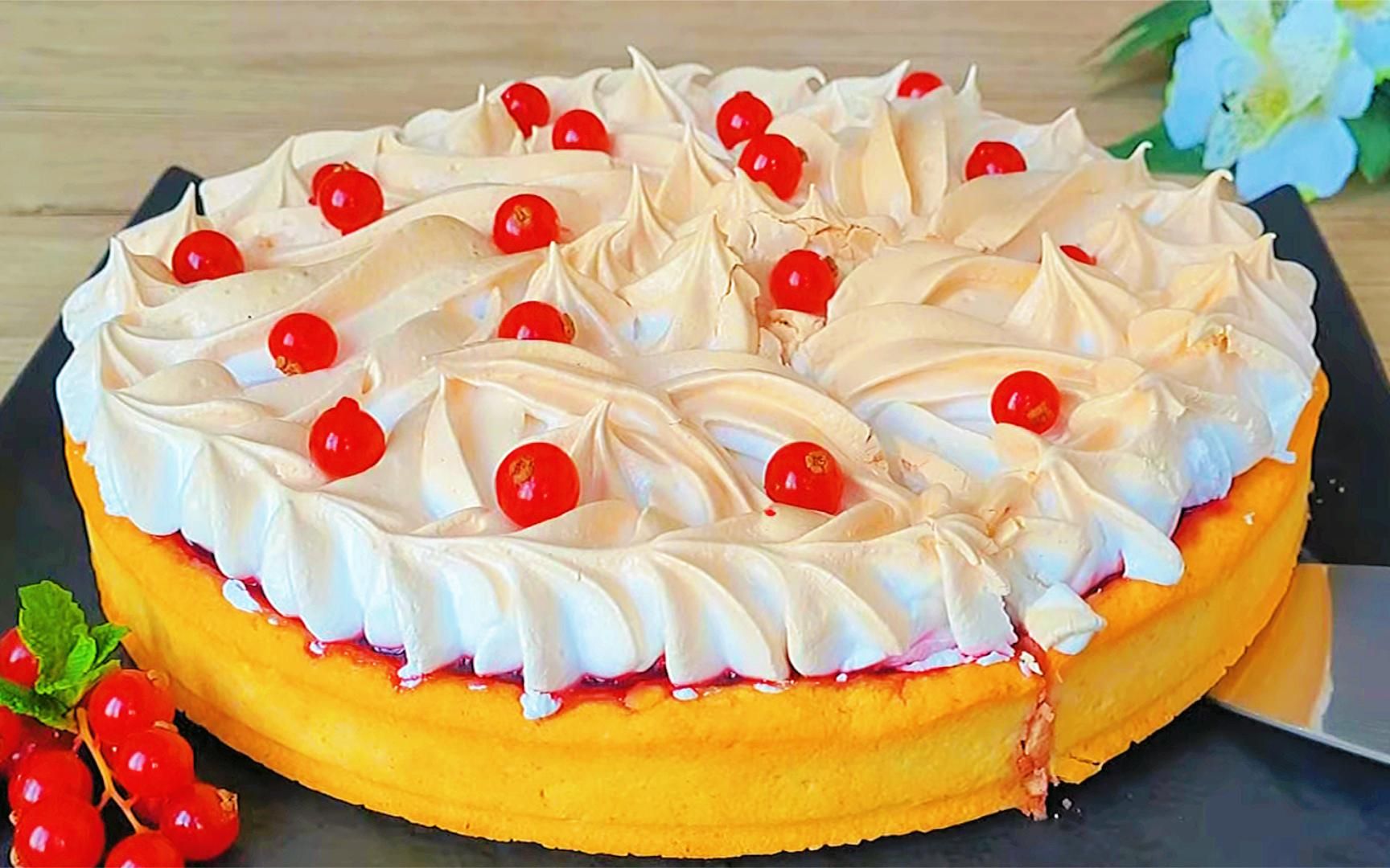 甜品集用草莓干做韩式奶油蛋糕不但增加了香气还多了几分营养