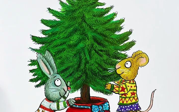 绘本阅读,学会诚实,波西和皮普圣诞树