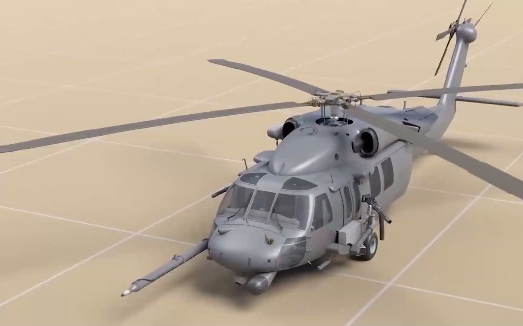 3d揭秘40年前的黑鹰武装直升机,螺旋桨复杂程度难以想象