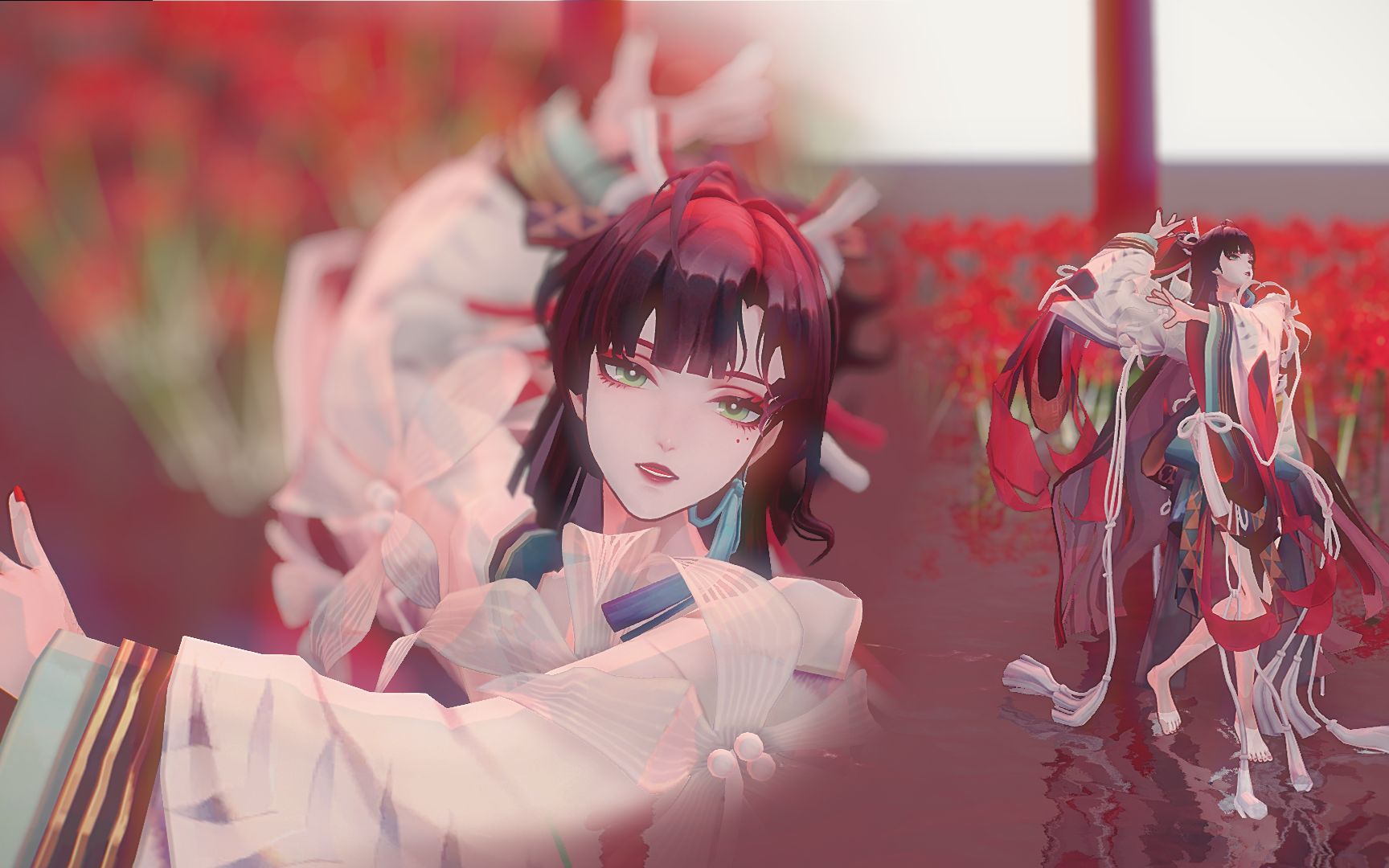 【陰陽師/彼岸花mmd】三途川上 彼岸花海『 如見』