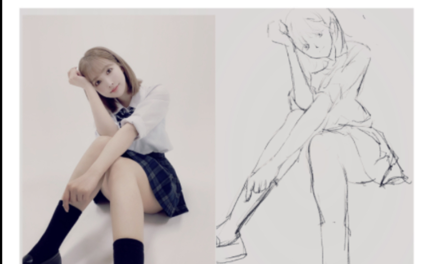 jk速写练习自学绘画时长一坤年