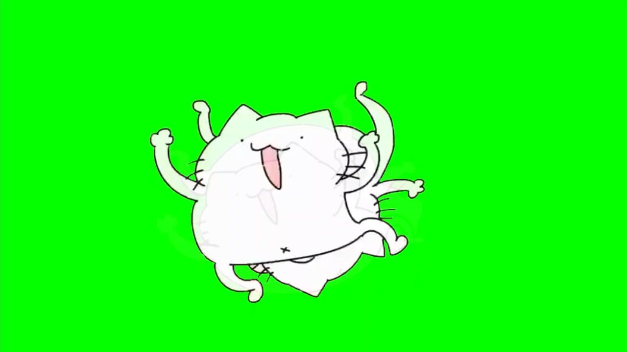 【gb素材】からめる沙雕猫翻滚gb绿幕素材