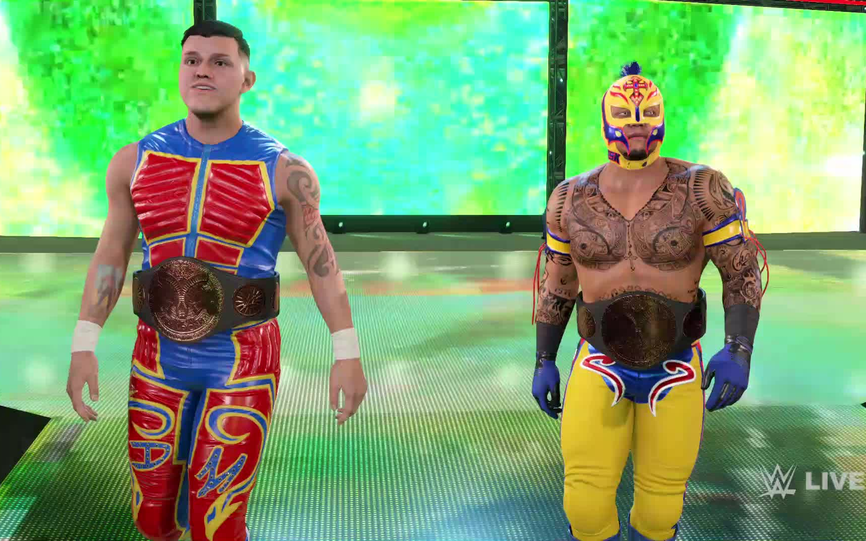 雷尔父子vs米兹&莫里森 wwe2k22