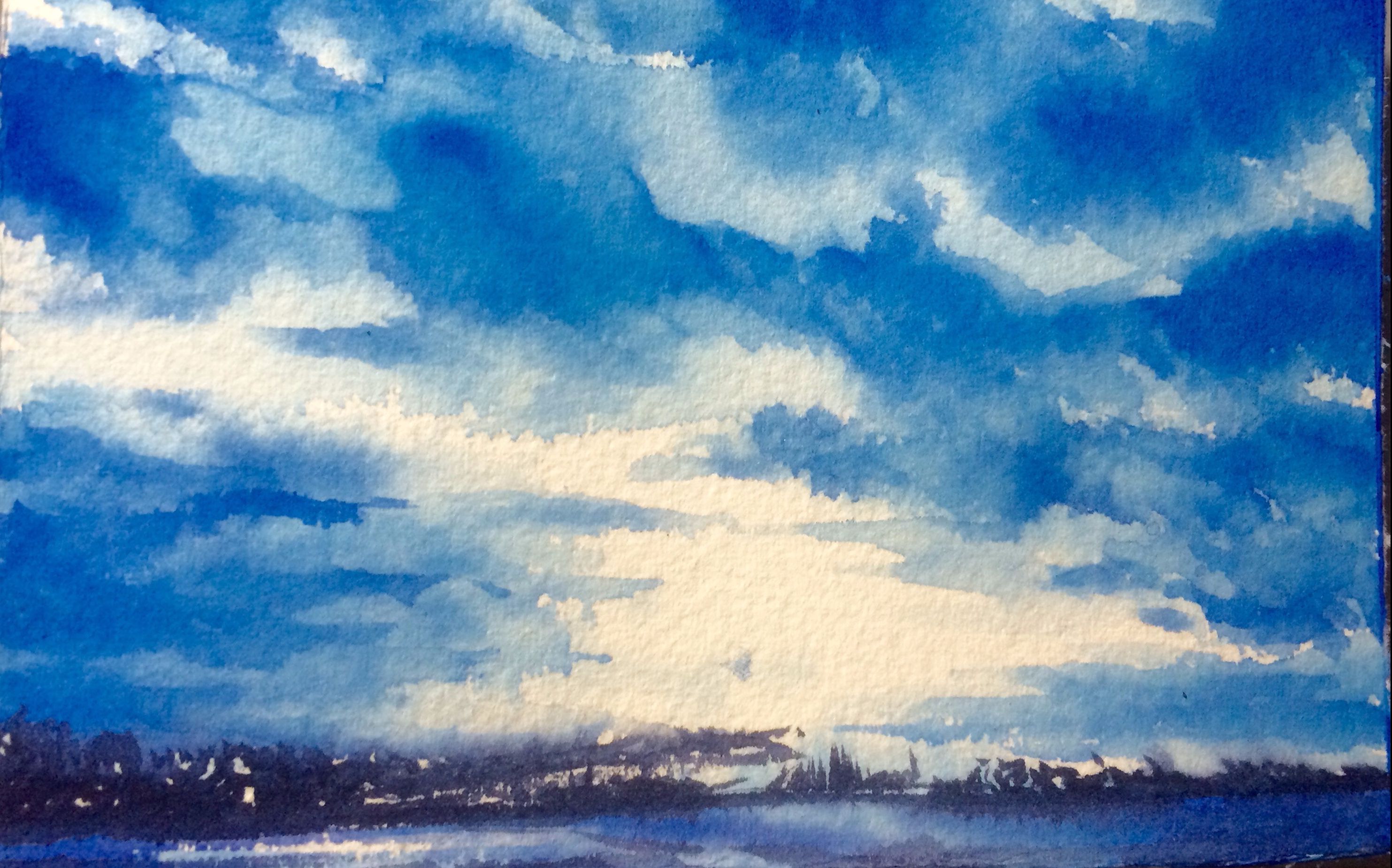 水彩天空