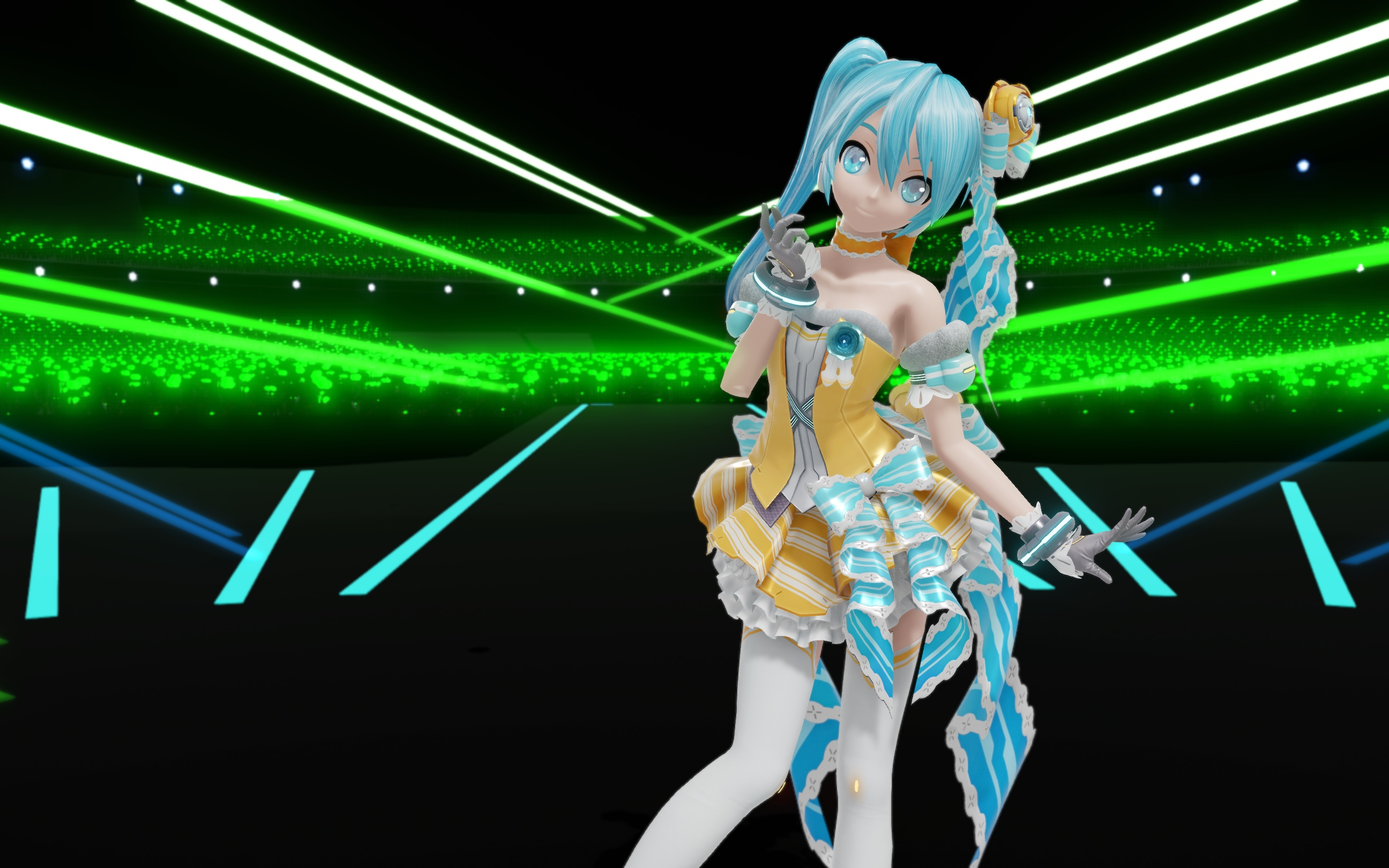 官模橙花公主初音の演唱会节选spica初音11周年快乐