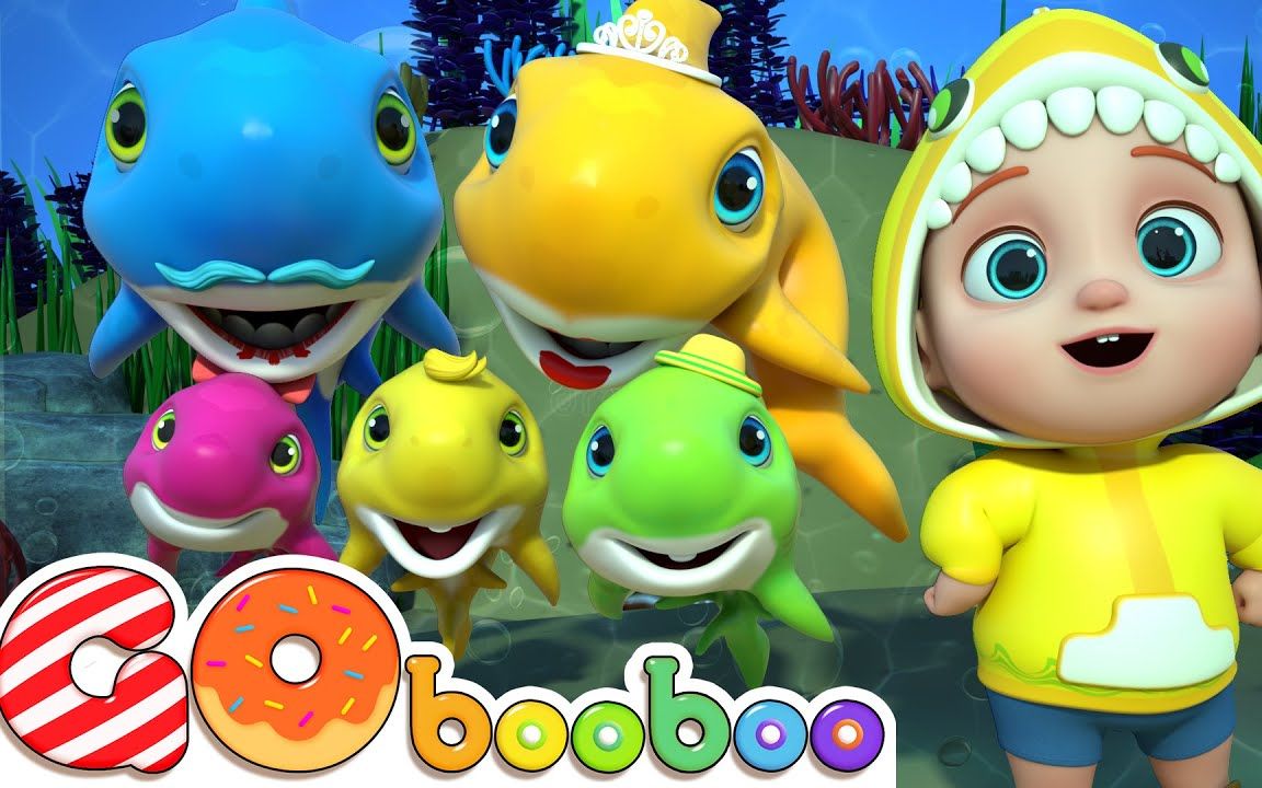 【gobooboo英文儿歌】shark family | baby shark song | kids song &
