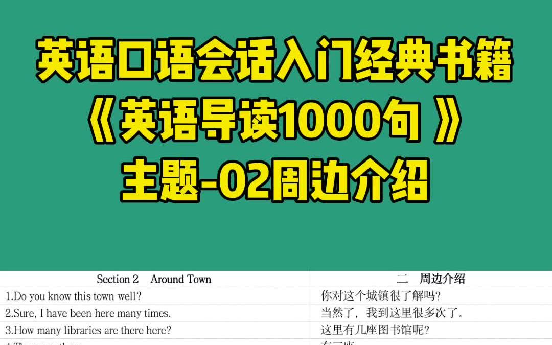 [图]【每日主题|02介绍周边】英语口语入门经典《英语导读1000句》