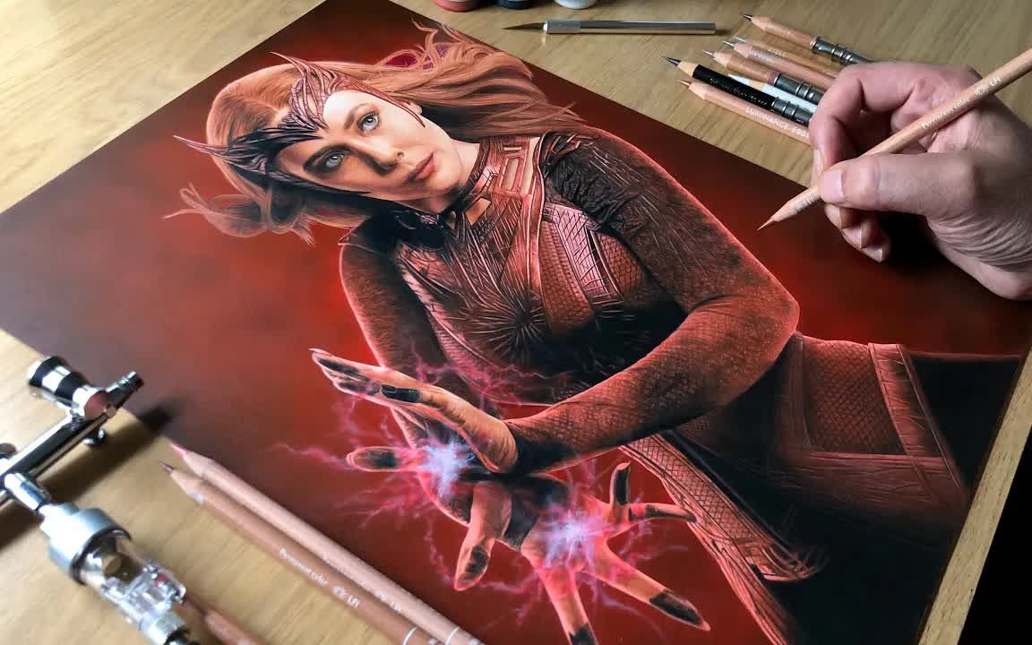 绯红女巫手绘图片