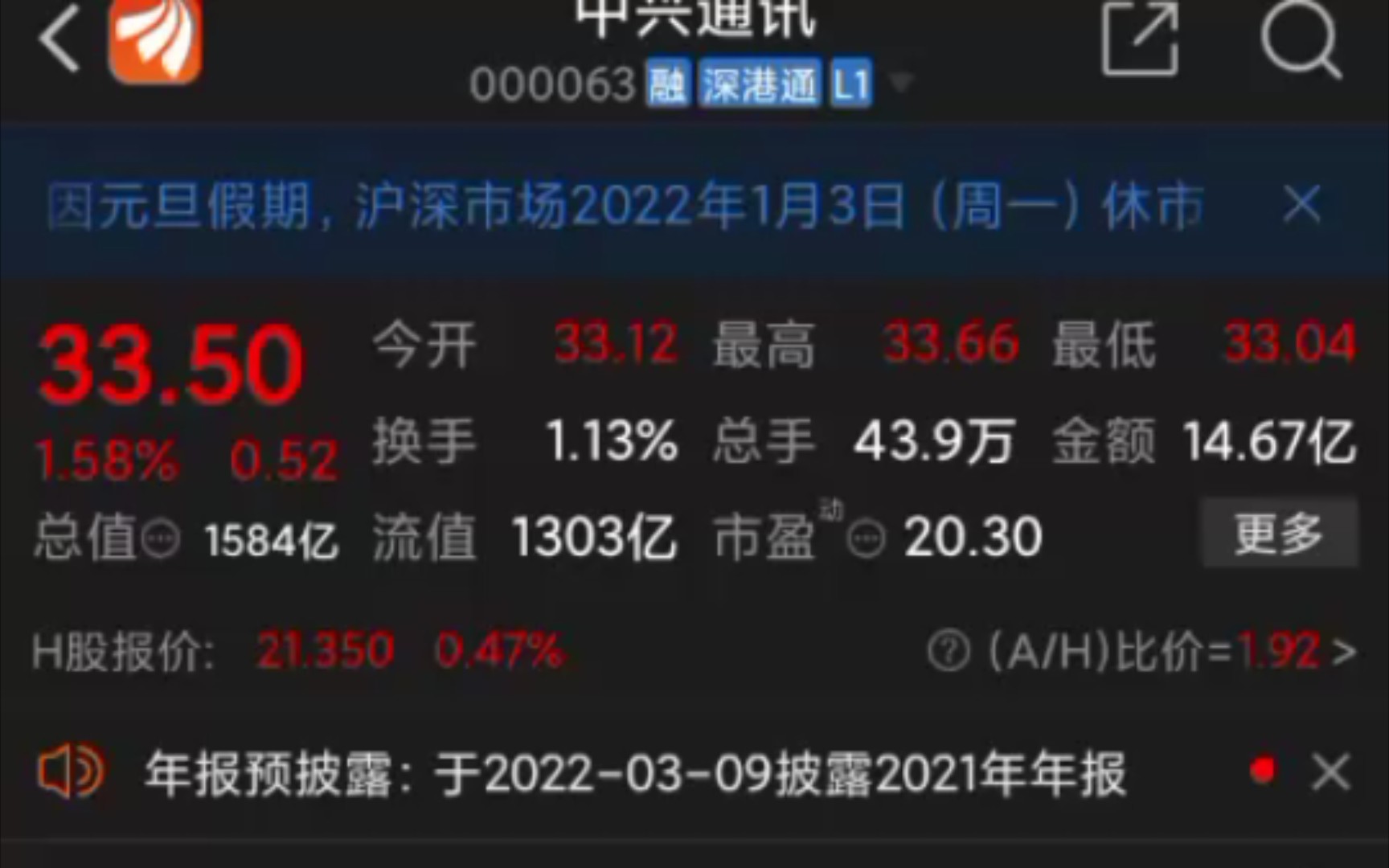 中兴通讯12.31哔哩哔哩bilibili