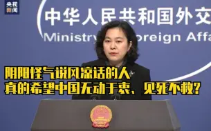 Download Video: 华春莹发问阴阳怪气说风凉话者：他们是希望中国无动于衷、见死不救吗？