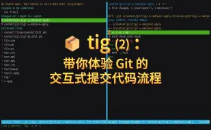 Download Video: 📦 tig(2): 带你体验 Git 的交互式提交代码流程