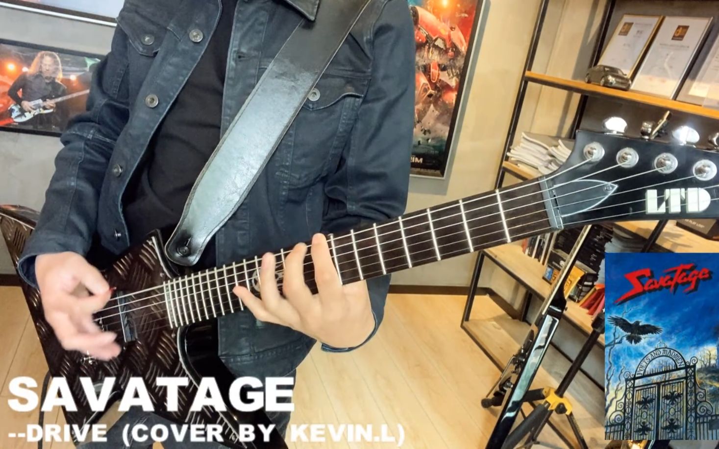 [图]【电吉他翻弹】美国前卫金属乐队SAVATAGE（野蛮）经典曲目Drive（cover by KEVIN.L）