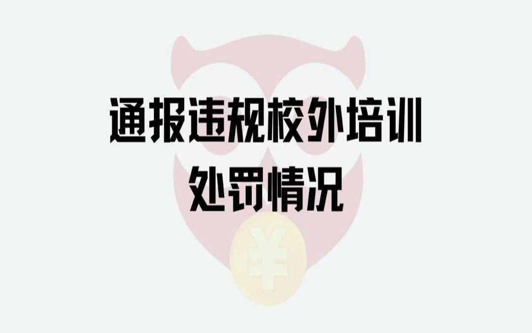 通报违规校外培训处罚情况哔哩哔哩bilibili