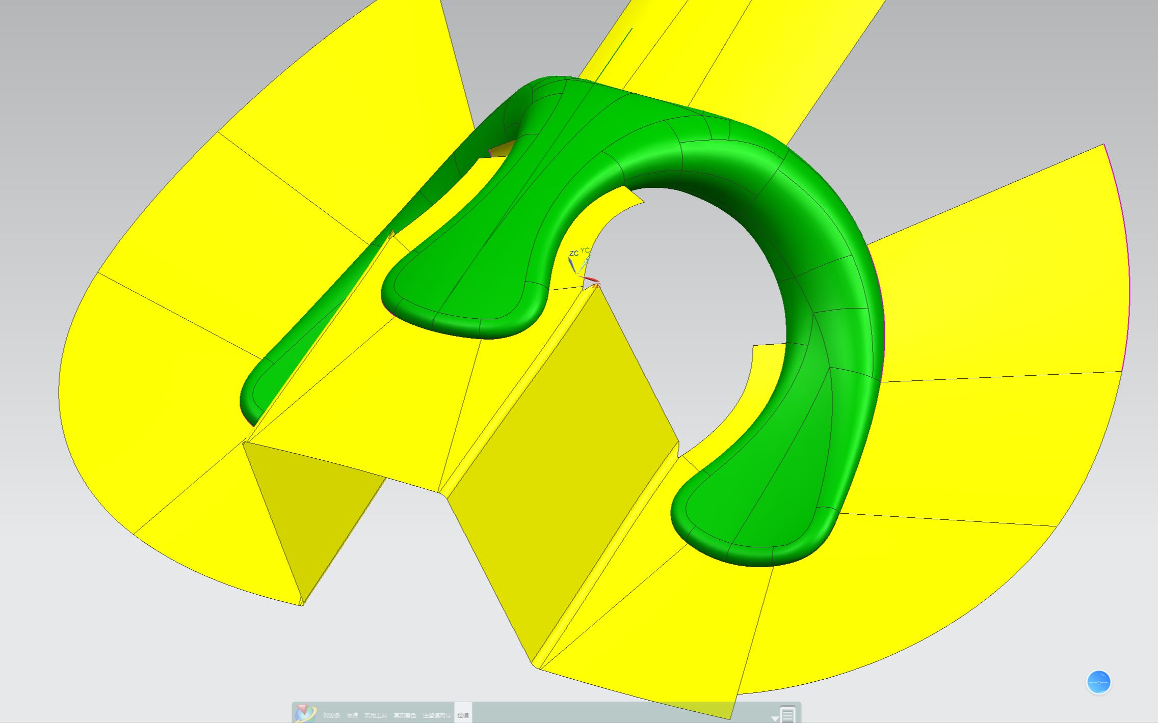 ug曲面分模这样的分型面难度在哪里?看看做法和我的有什么不同?