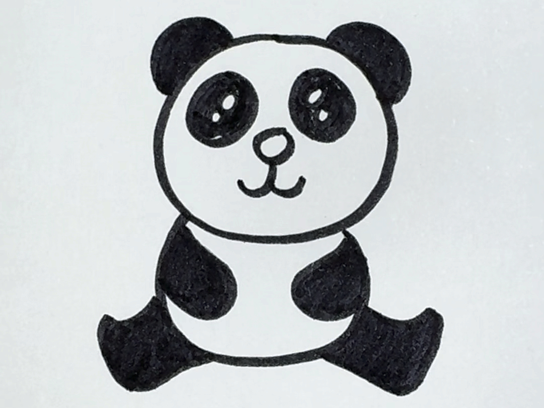 94简笔画教程!手把手教你画可爱熊猫