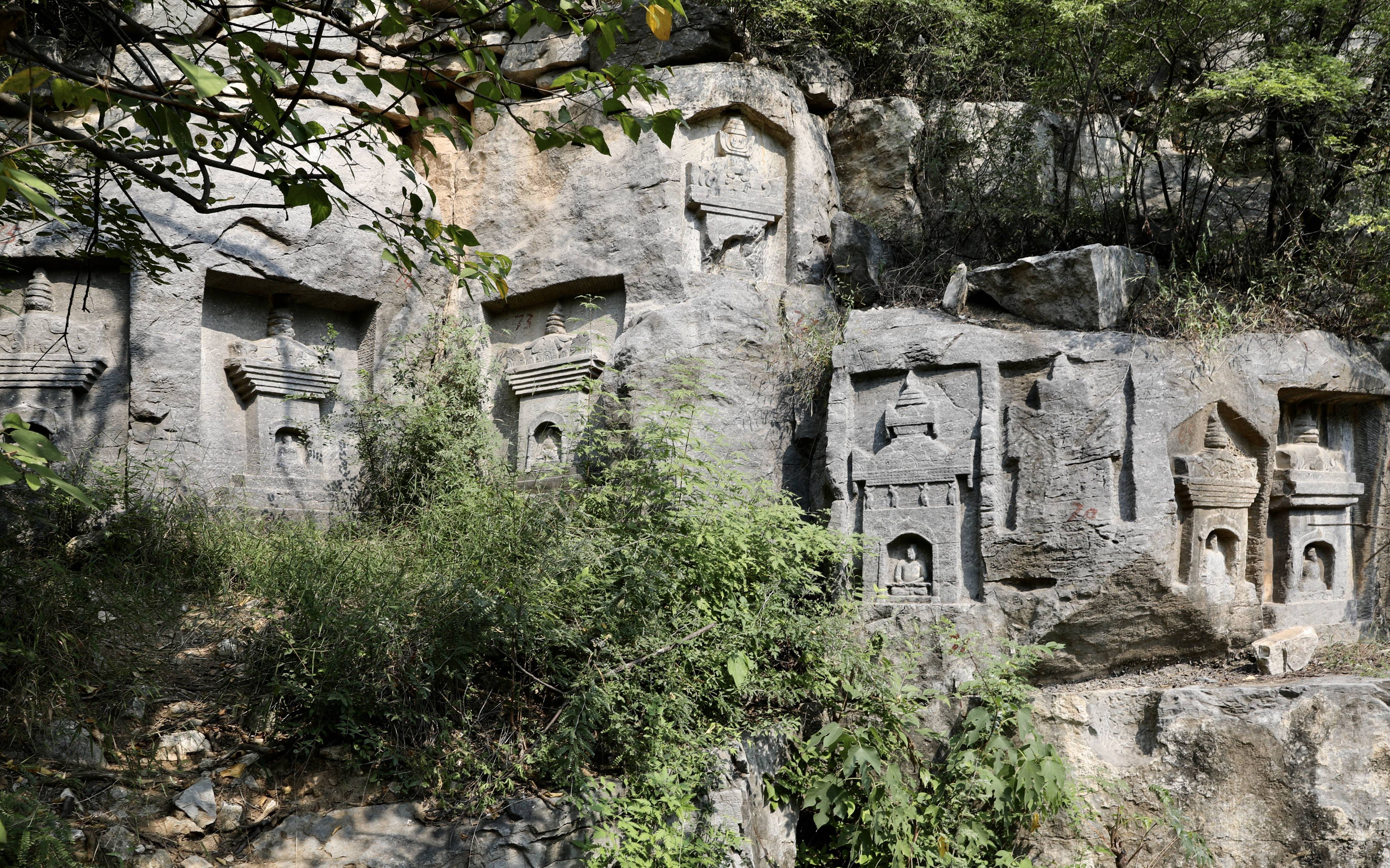 安阳万佛沟漫山遍野全是阿育王塔,每座之下都有一位圆寂的高僧
