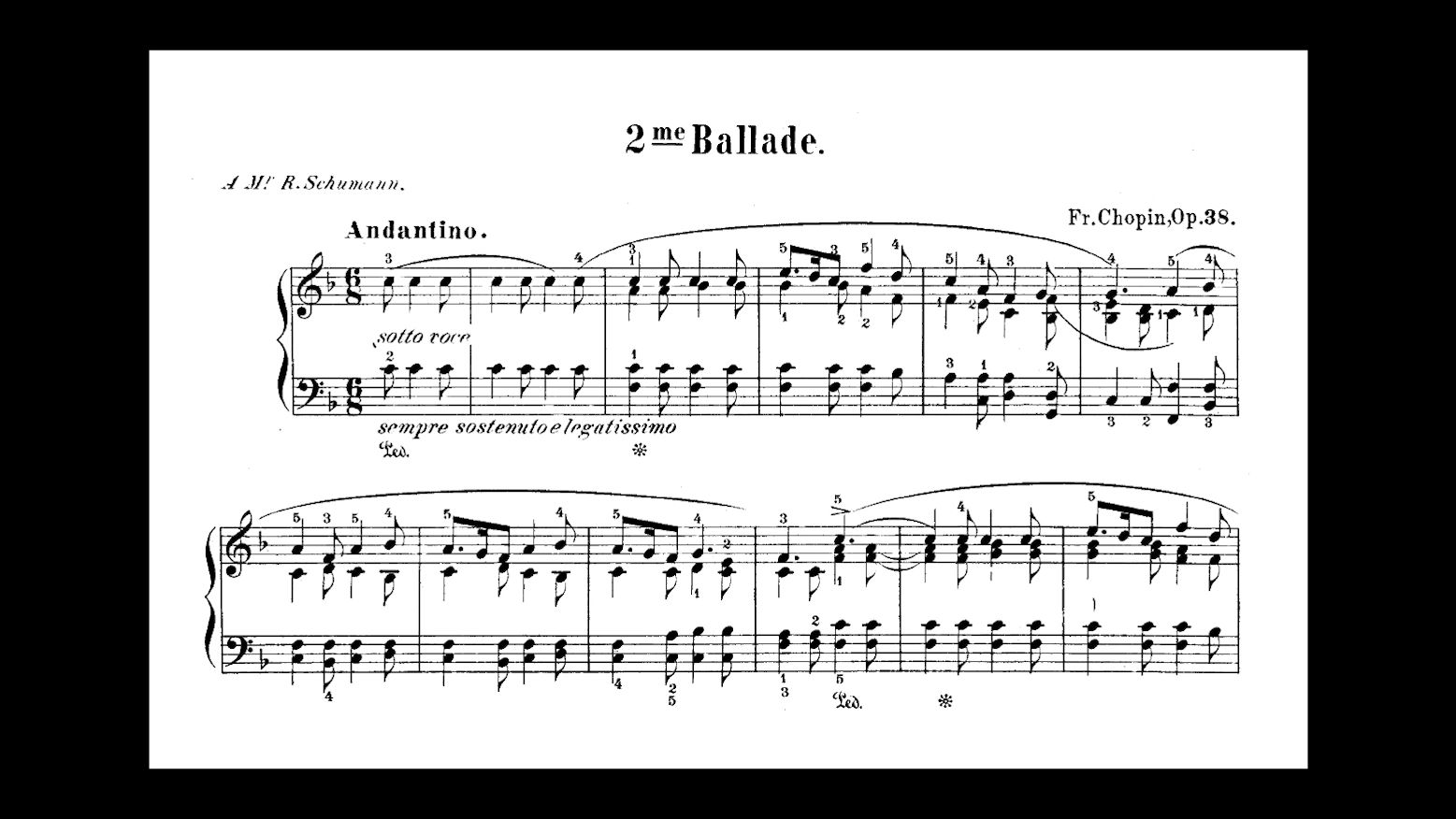 【自制曲谱同步】bella davidovich演奏肖邦f大调第二叙事曲