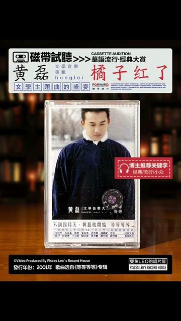 当大厨之前,他是很会唱的男文青! 黄磊 | 橘子红了