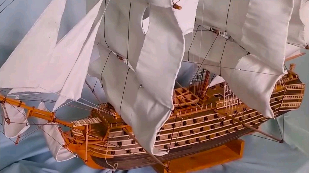 手工制作海军战舰模型船