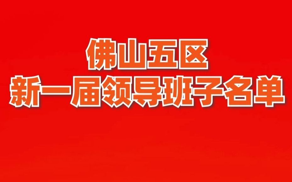 佛山五区新一届四套领导班子全名单出炉!#佛山#本地新闻哔哩哔哩bilibili