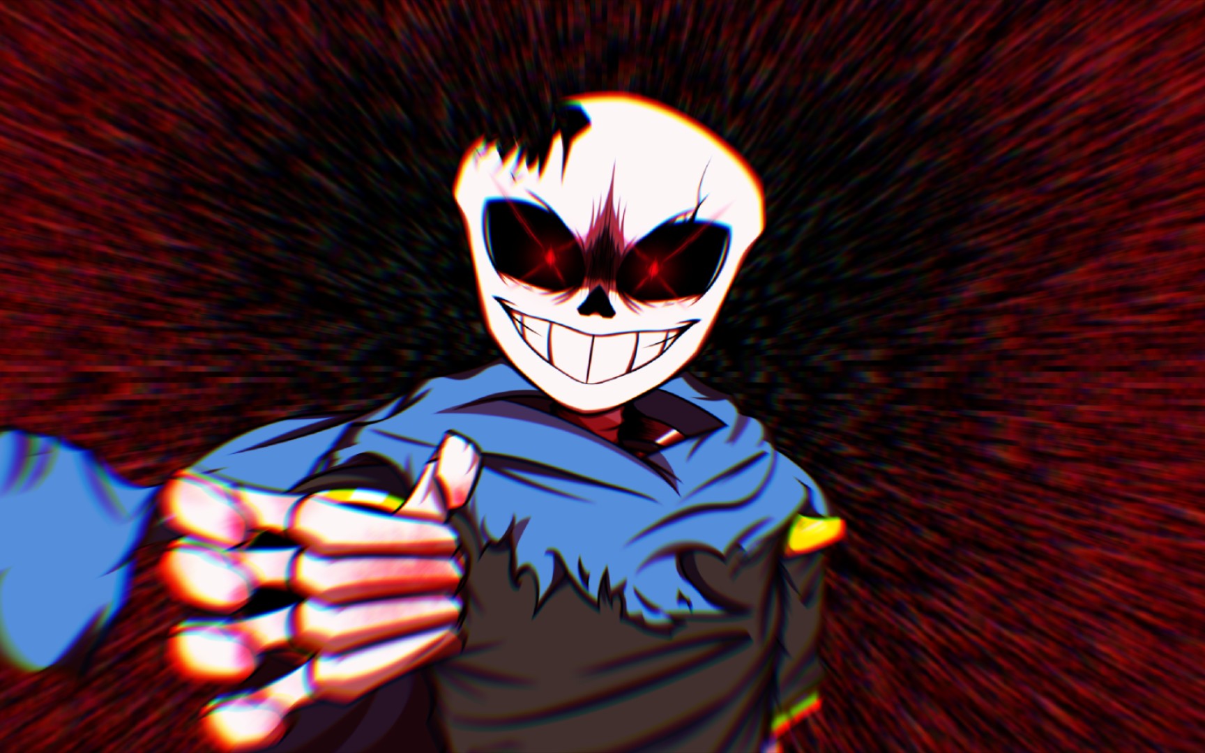 【绘画】underswap:endless hatred 没骨猩恚 sans