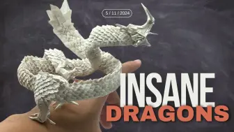 Download Video: 【SiestaOrigami】神龙折纸教程Simple to Complex Origami Dragons