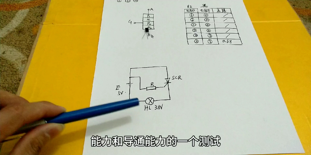 单向可控硅(晶闸管)检测方法教程哔哩哔哩bilibili