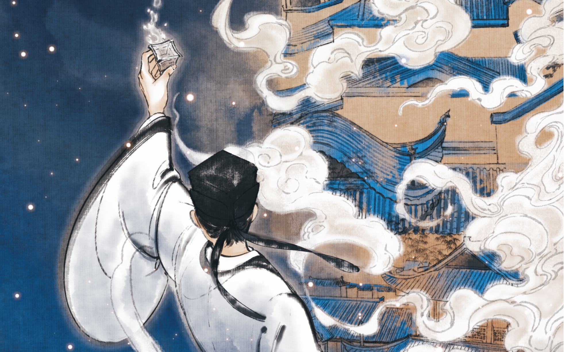 插画|"明月几时有,把酒问青天"