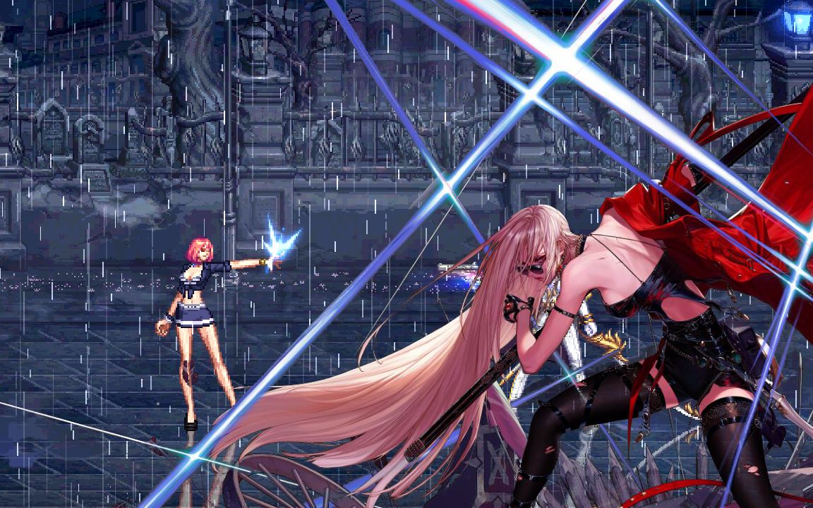 mugen dnf  刃影三觉场景 女鬼剑雷尼 vs 杀手