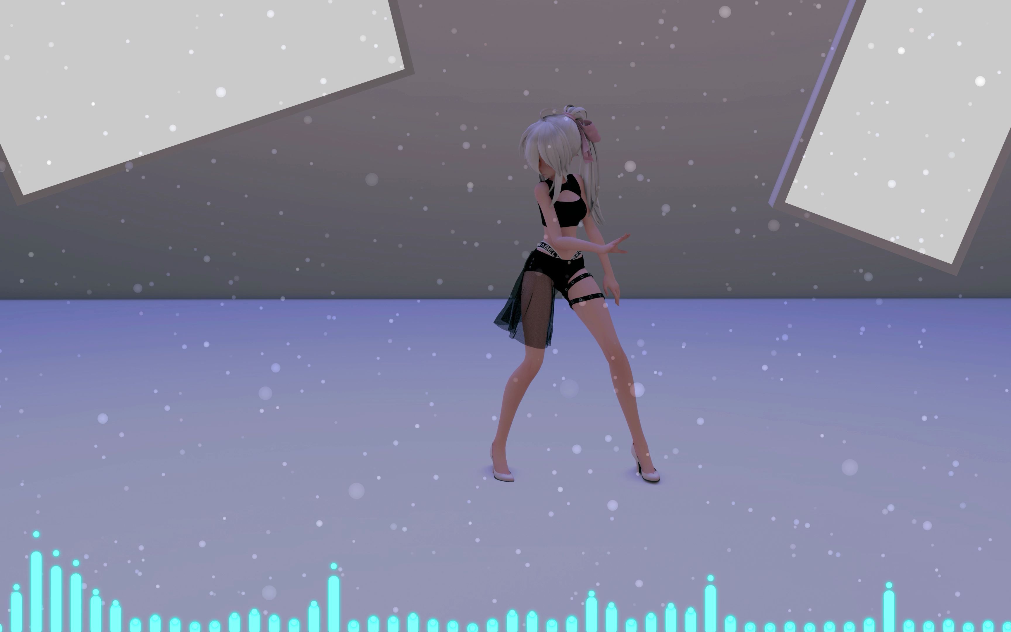 弱音mmd布料解算4k一起跳舞吧