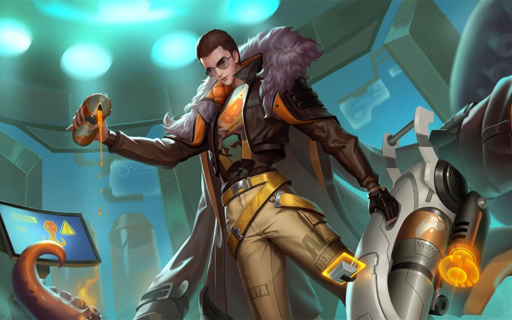 英魂之刃口袋版疯狂博士宝典皮肤除了大招眼镜我觉得还不错