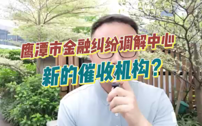 鹰潭市金融纠纷调解中心,是新的催收机构?会为负债人发声吗?哔哩哔哩bilibili