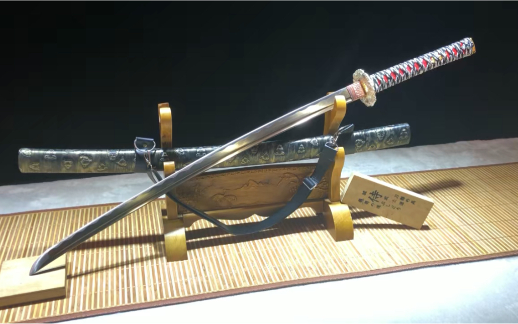 高温烤金研白刀条武士打刀