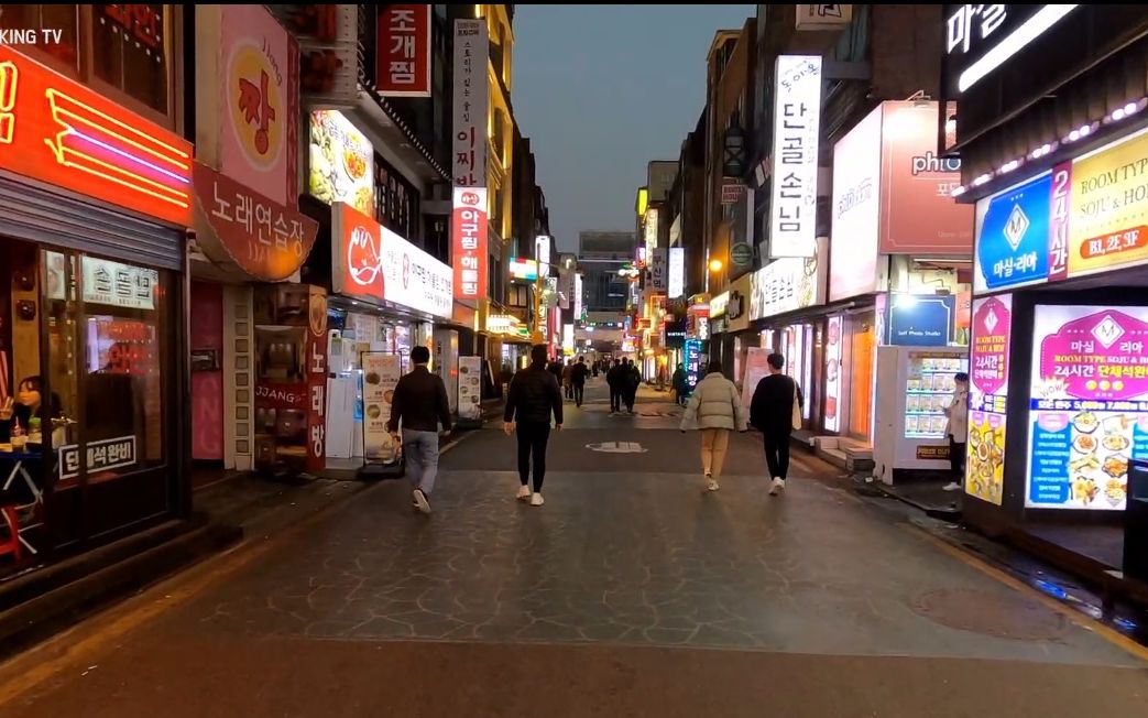 韩国街道 真实照片图片