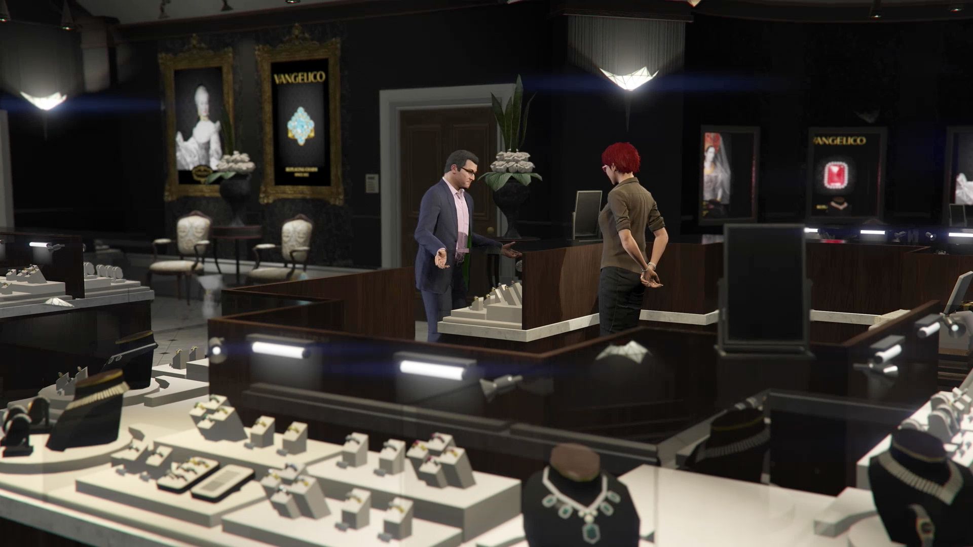 【吴卮】《侠盗猎车手5》初见实况第15期 侦查珠宝店