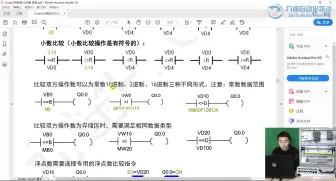 下载视频: 12比较指令 ==B <>I >=DI  ==R实际应用   西门子Smart200视频教程九途PLC培训PLC编程培训