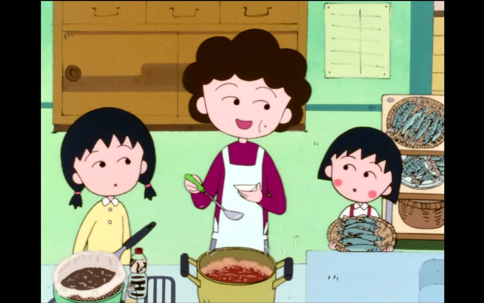 [高清中文·樱桃小丸子]妈妈煮甘露鲶鱼(上)