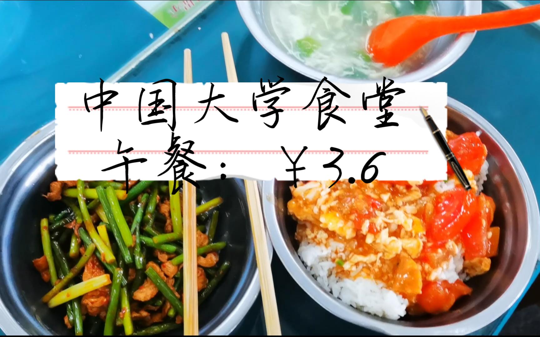【半沉浸式vlog】中国大学食堂 | ￥3.6的午餐,两菜一汤