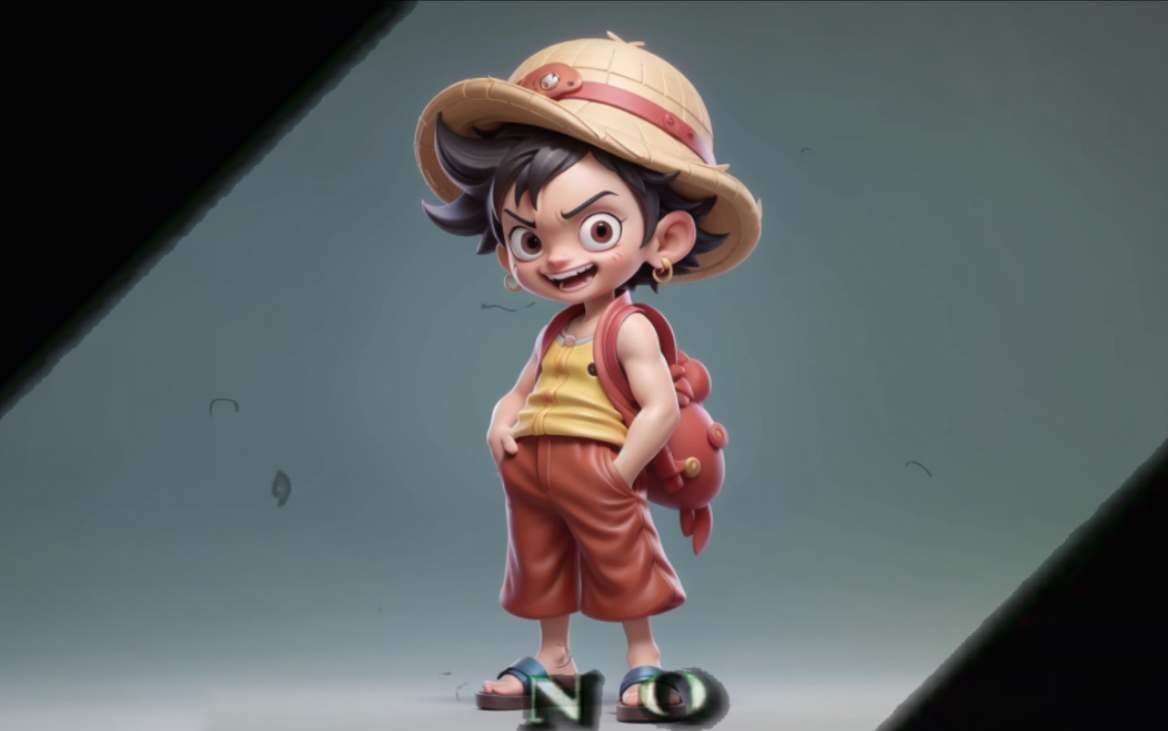 3d角色海贼王路飞onepiece